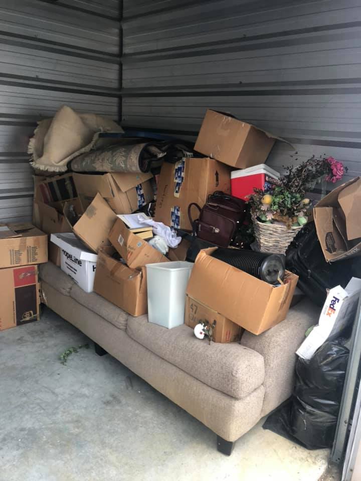 couch and junk in a room needed to be hauled off